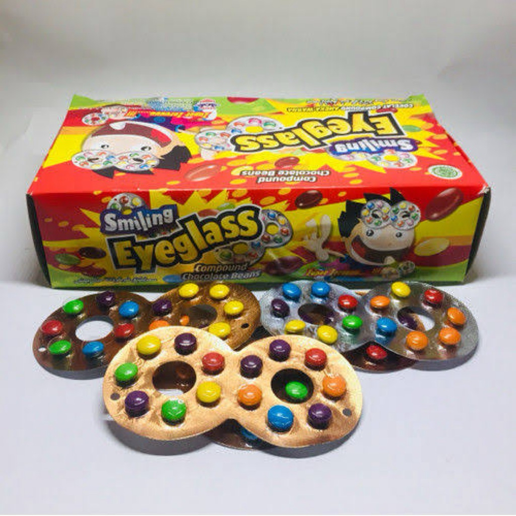 

smiling eyeglass permen kacamata box isi 40pcs