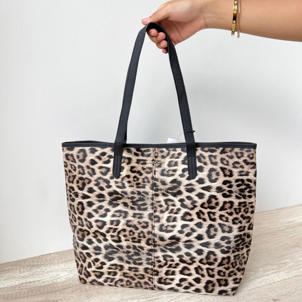 MANGO TOTE BAG Leopard