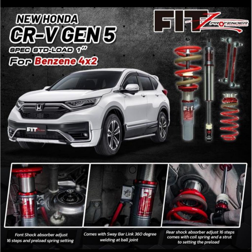 SHOCKBREAKER SUSPENSI COILOVER PROFENDER FITZ HONDA CRV TURBO 2017+