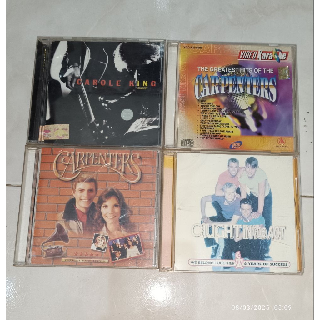 vcd & cd CAROLE KING-In Concert / CARPENTERS-The Greatest Hits Of The Carpenters / CARPENTERS-Greate