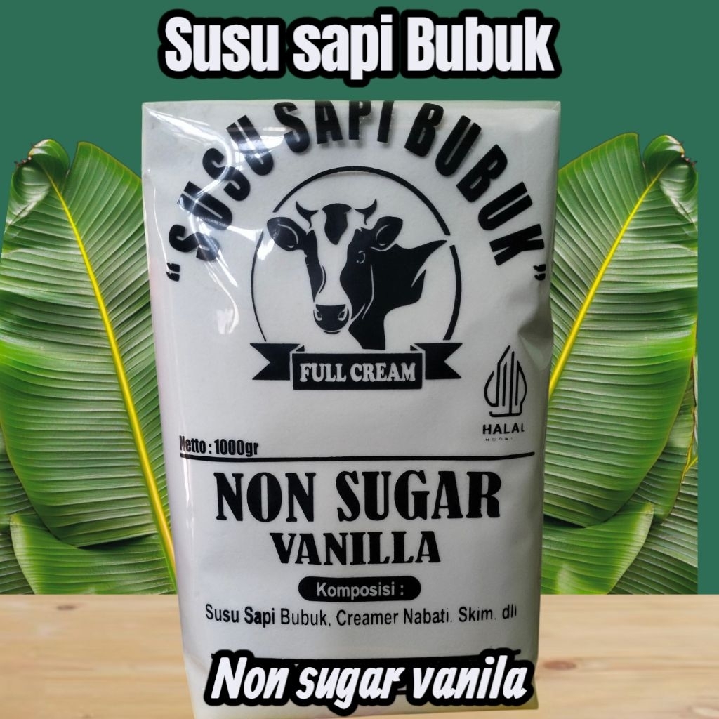 susu sapi Bubuk Non sugar vanila (tawar) 1 kg