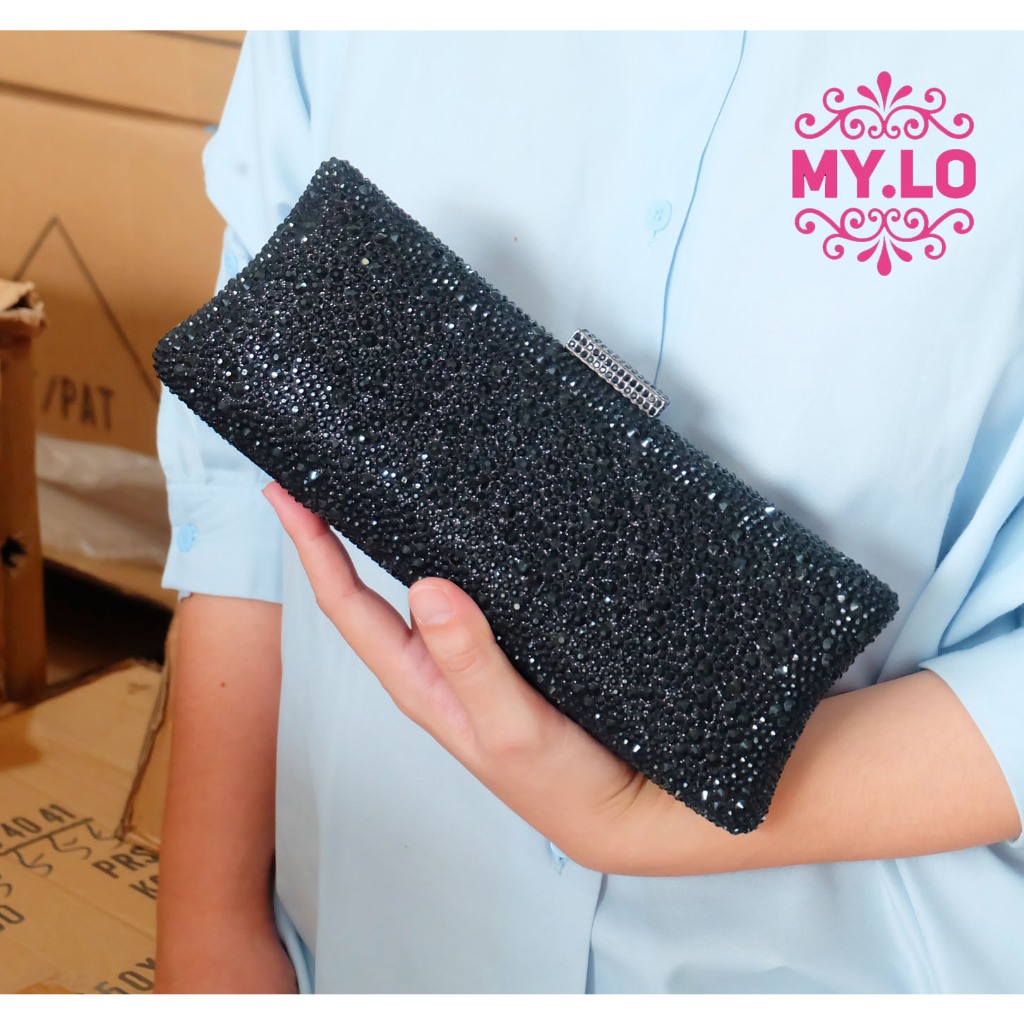 CLUTCH PESTA - TAS PESTA WANITA PREMIUM SWAROVSKY IMPORT