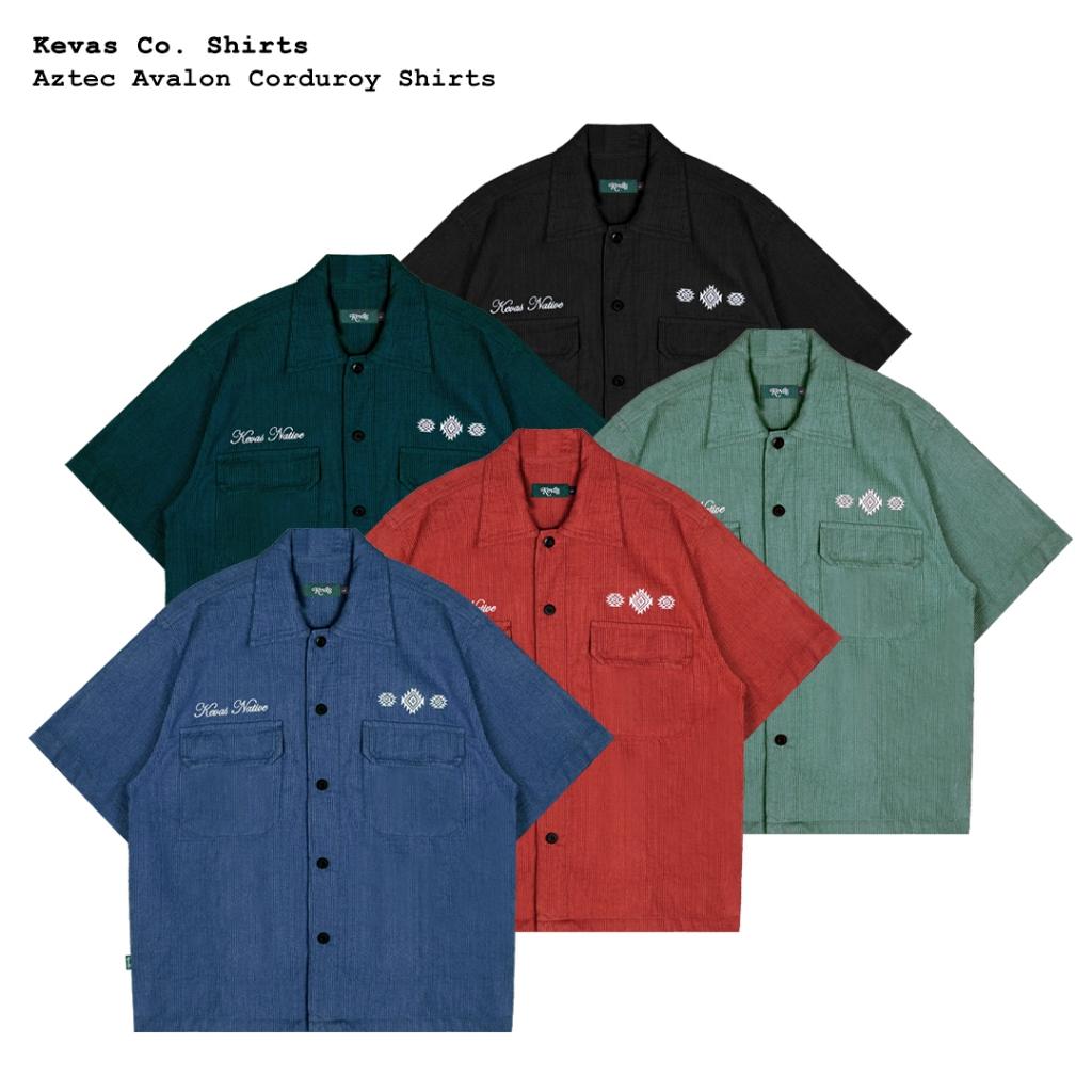 Kevas Aztec Avalon Corduroy Work Shirts