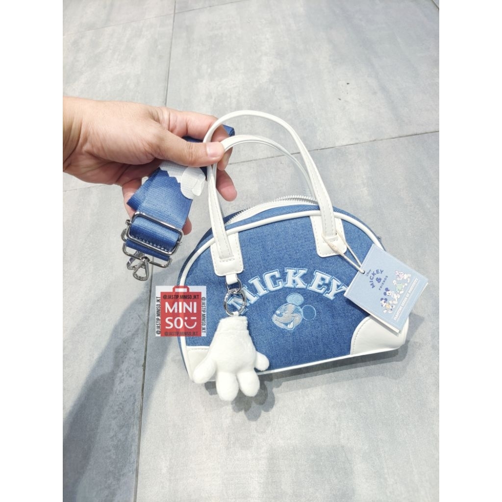 Oh Some Tas Slempang DENIM Bowling DISNEY MICKEY MOUSE Collection (22x9x27cm)