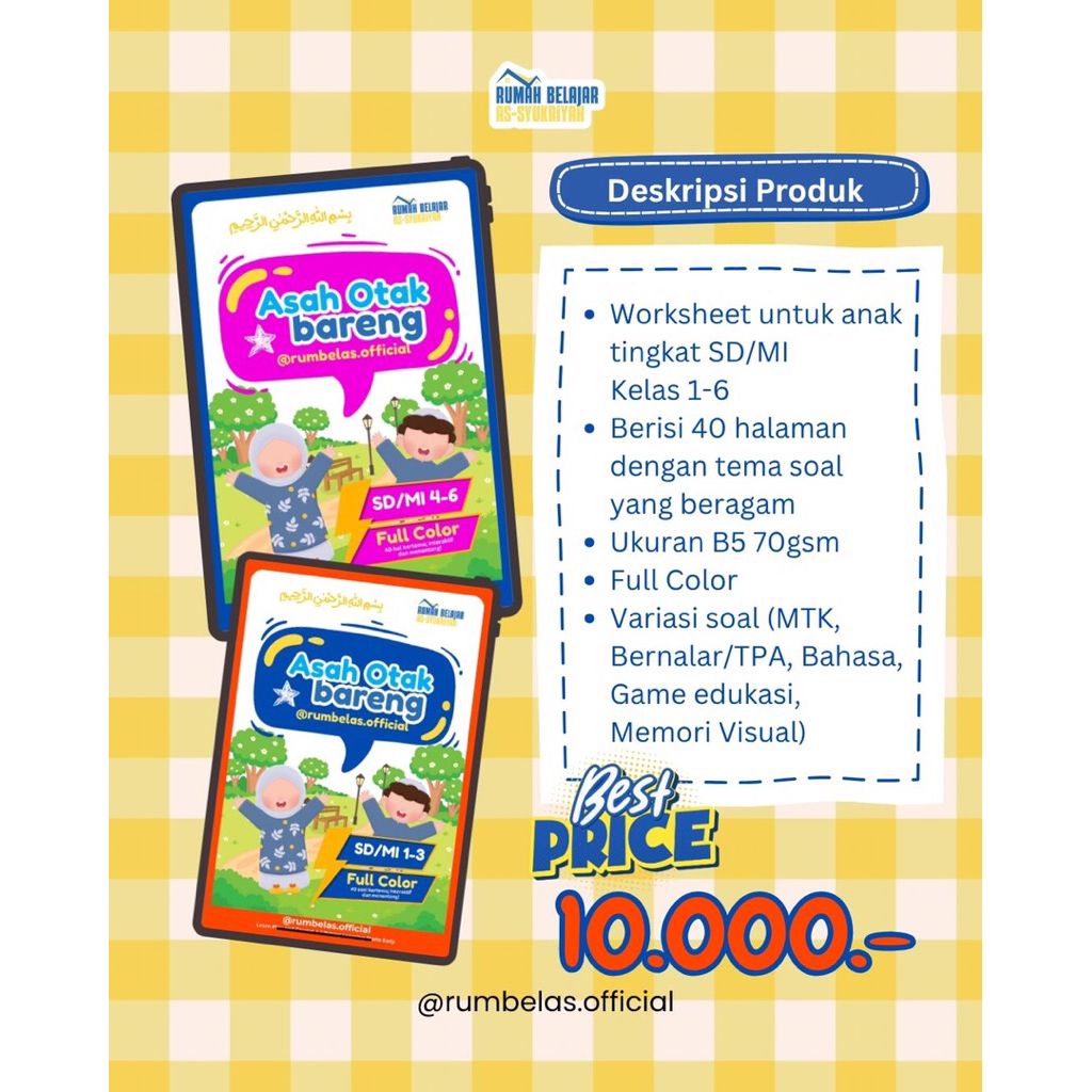 

40 Lembar Soal Bertema - Cocok untuk SD MI Kls 1-6 - Matematika Penalaran Bahasa