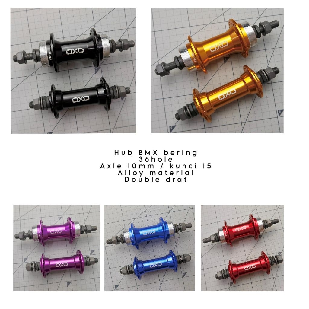 HUB SEPEDA BMX 36 HOLE FREE HUB ALLOY BEARING