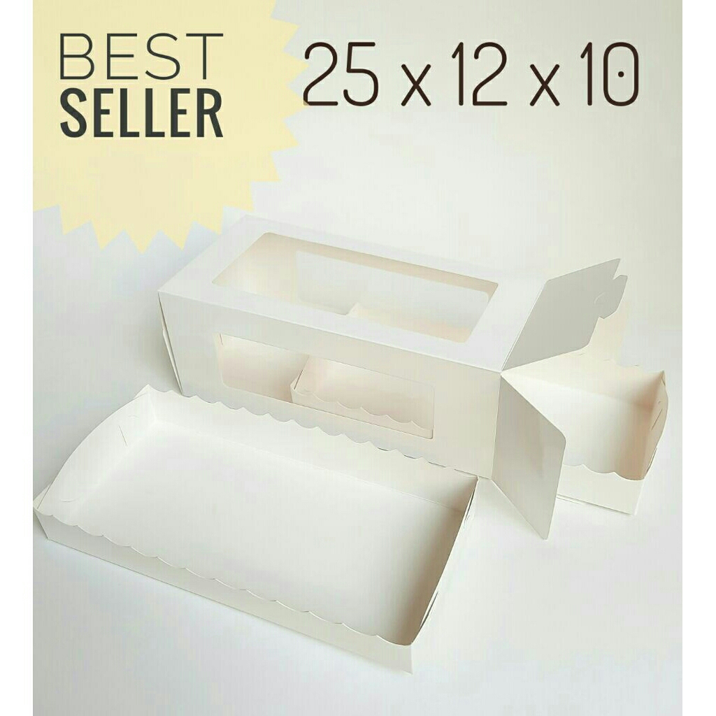 

dus bolugulung 25x12x10 box kue dus kue kotak kue dus ivory