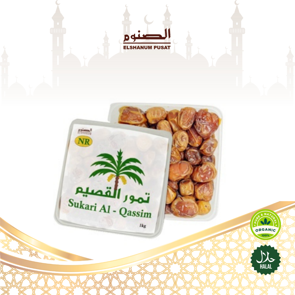 

Kurma Sukari Al Qaseem 1kg Premium / Kurma Raja Sukari Basah / Kurma Rhutob / Elshanum