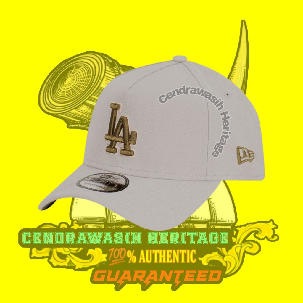 New Era 9Forty A-Frame Los Angeles Dodgers Medium Silver Olive Adjustable Cap Original