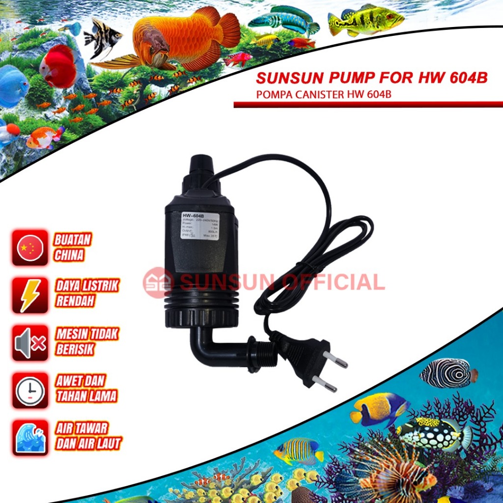 ( SPARE PART ) SUNSUN PUMP FOR HW 604B / POMPA CANISTER HW 604B