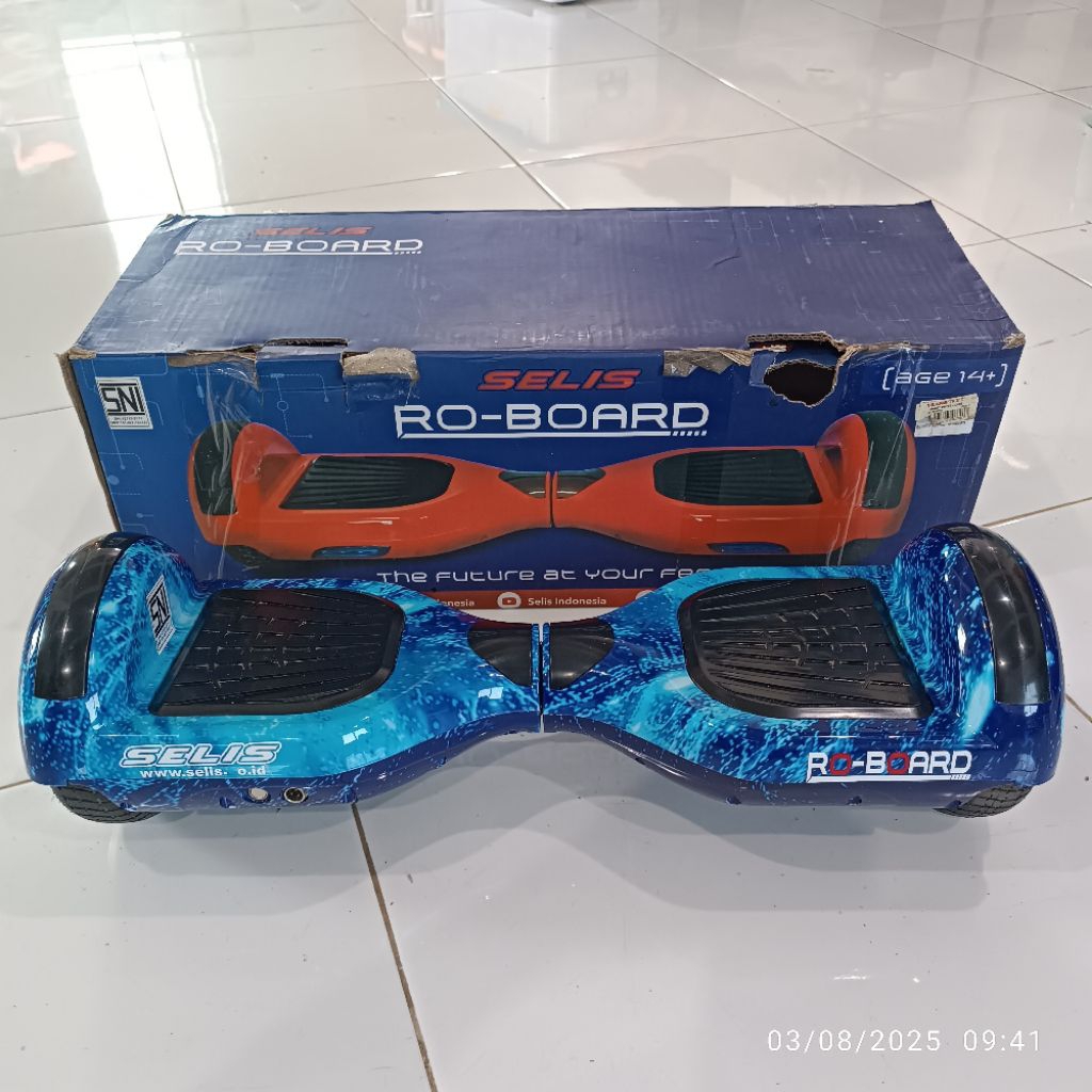 Selis RO-Board hoverboard gen1 awal2 size 6,5in warna motif Army Blue Galaxy