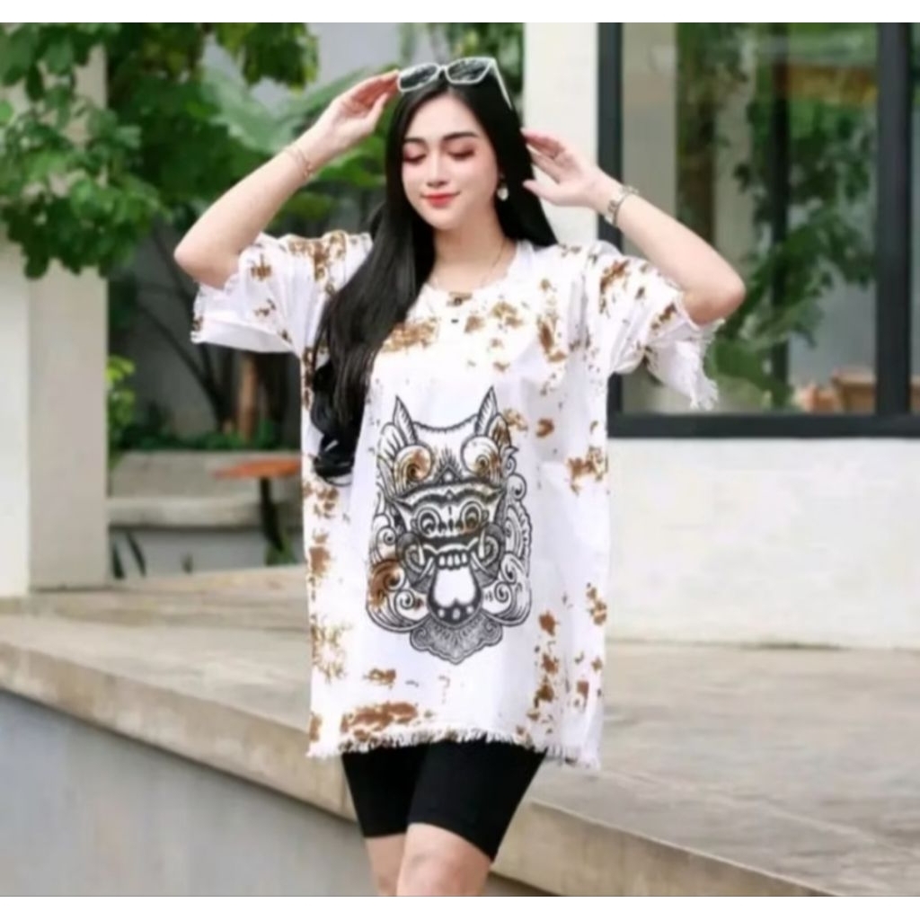 Kaos Barong Bali Oversize Baju Barong Bali Pria Wanita Dewasa Atasan Baju Pantai Bali