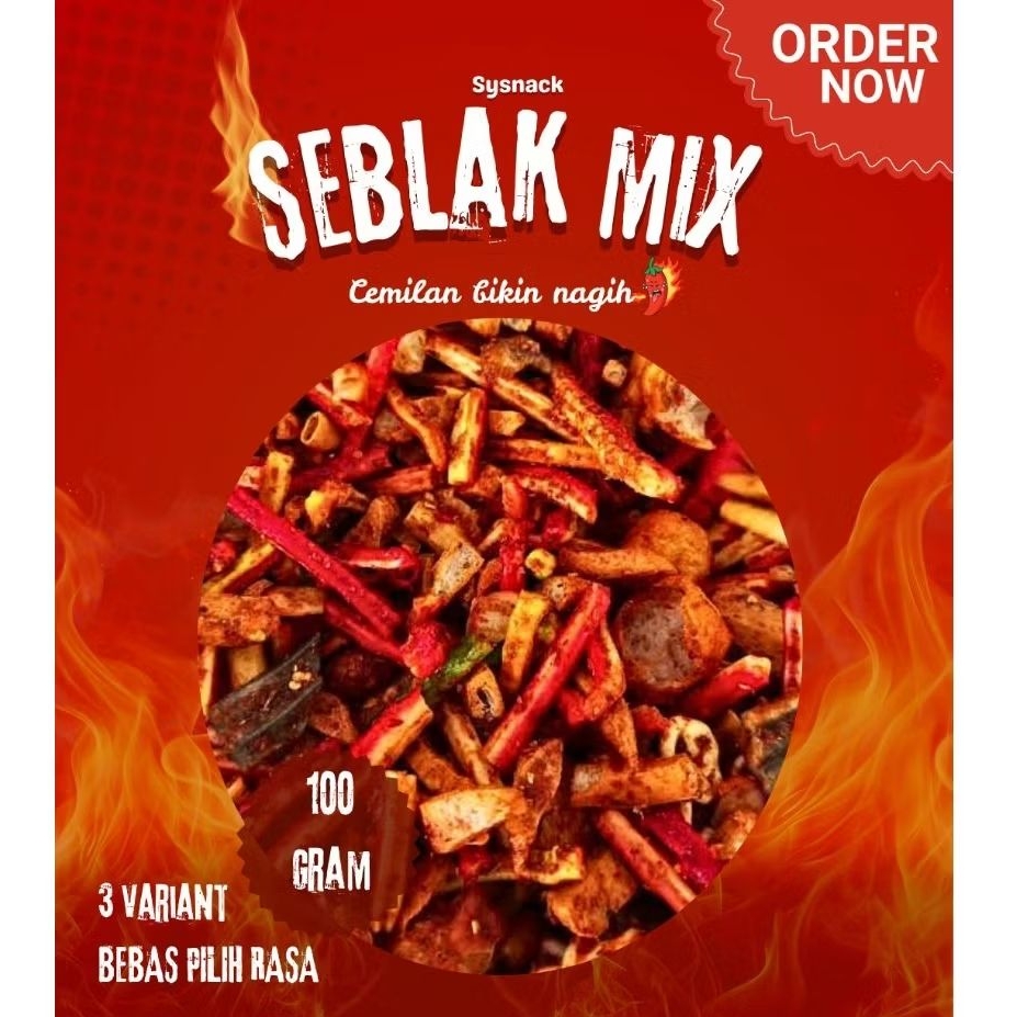 

KERUPUK SEBLAK MIX/CAMPUR PEDAS DAUN JERUK 150 GRAM