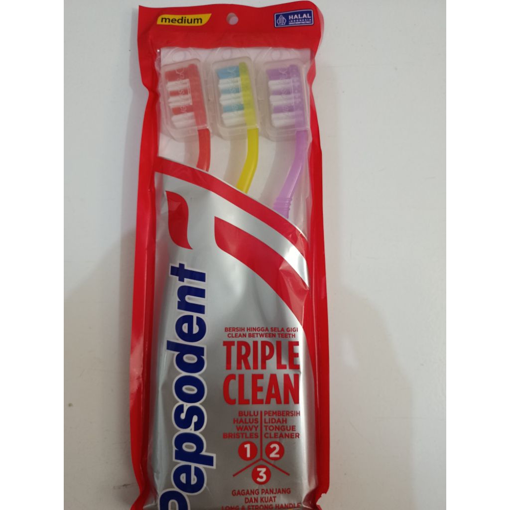 Sikat Gigi Pepsodent Triple Clean/Sikat Gigi Pepsodent