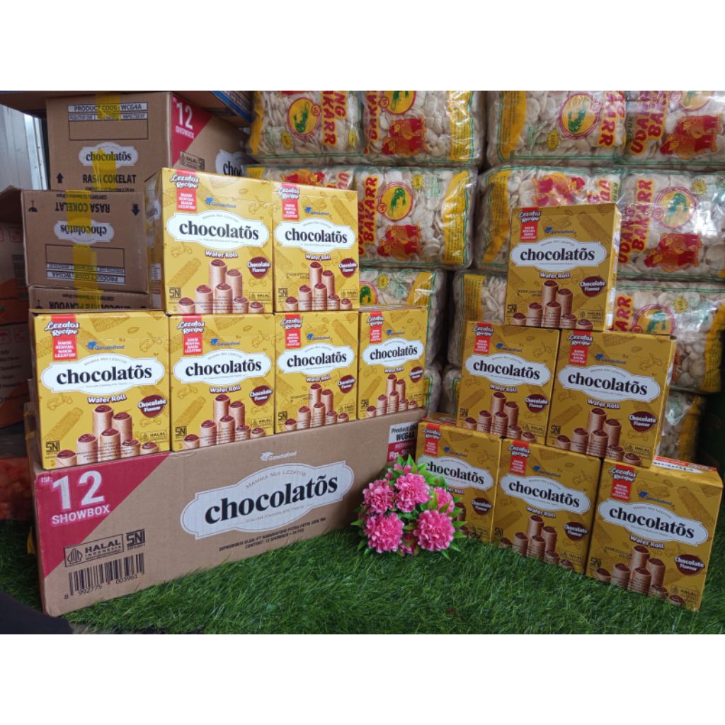 

Chocolatoa Wafer Roll | 1 Kotak isi 24 pcs | Camilan atau snack manis.