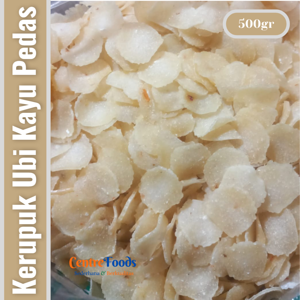 

Kerupuk Ubi Kayu Pedas - Keripik Singkong Pedas Mentah | 500gr [ Harga Per 0,5 Kg ]
