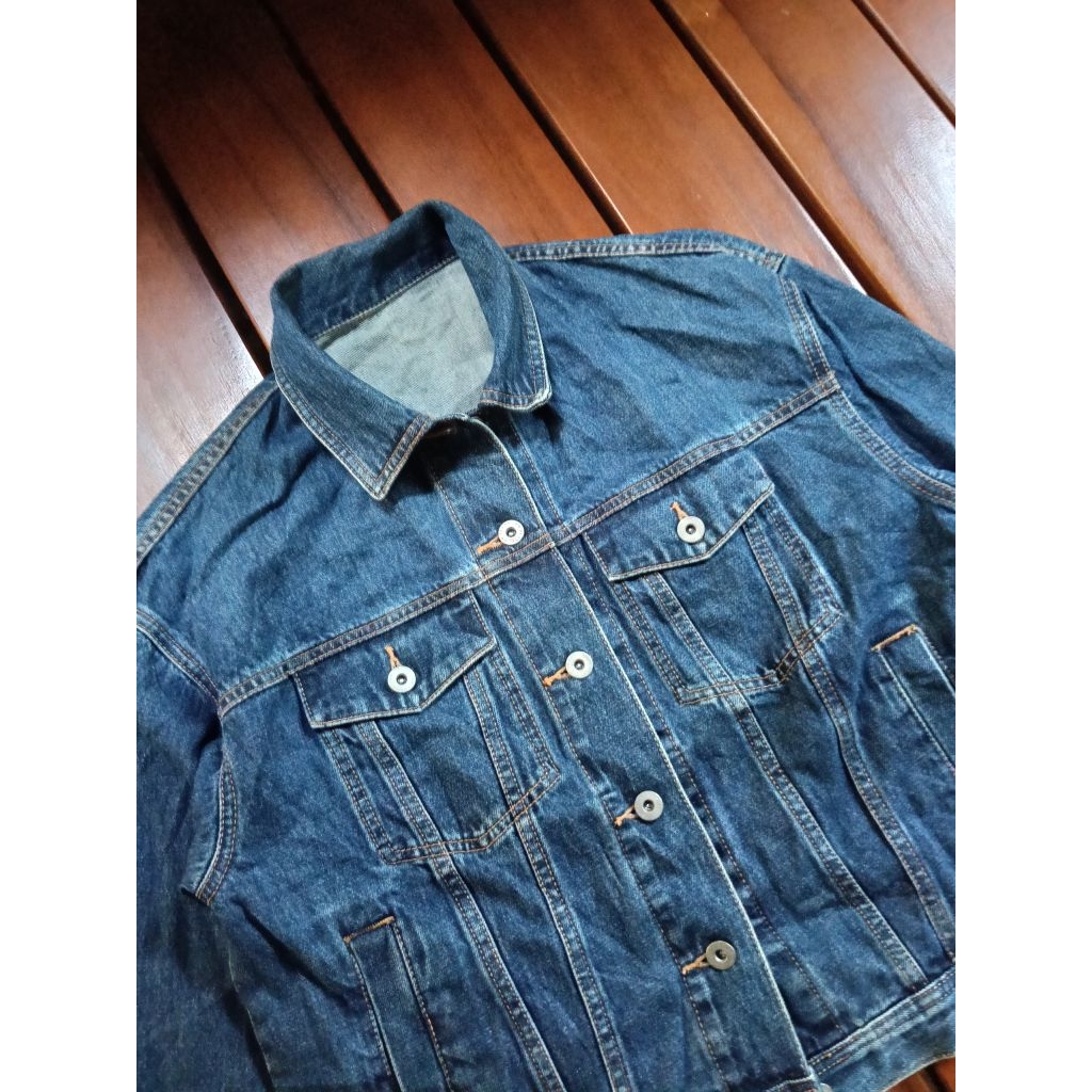 jaket denim uniqlo second