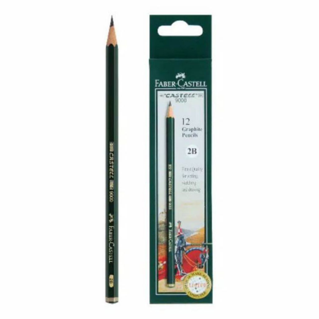 

[YOBANA] FABER-CASTELL 9000 GRAPHITE PENCILS 2B 1 LUSIN