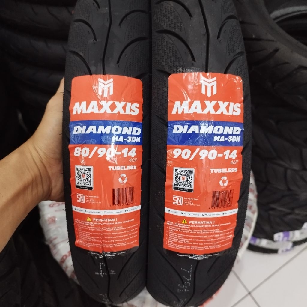 BAN LUAR MAXXIS DIAMON 80/90-14, 90/90-14 ORIGINAL 100% + pentil