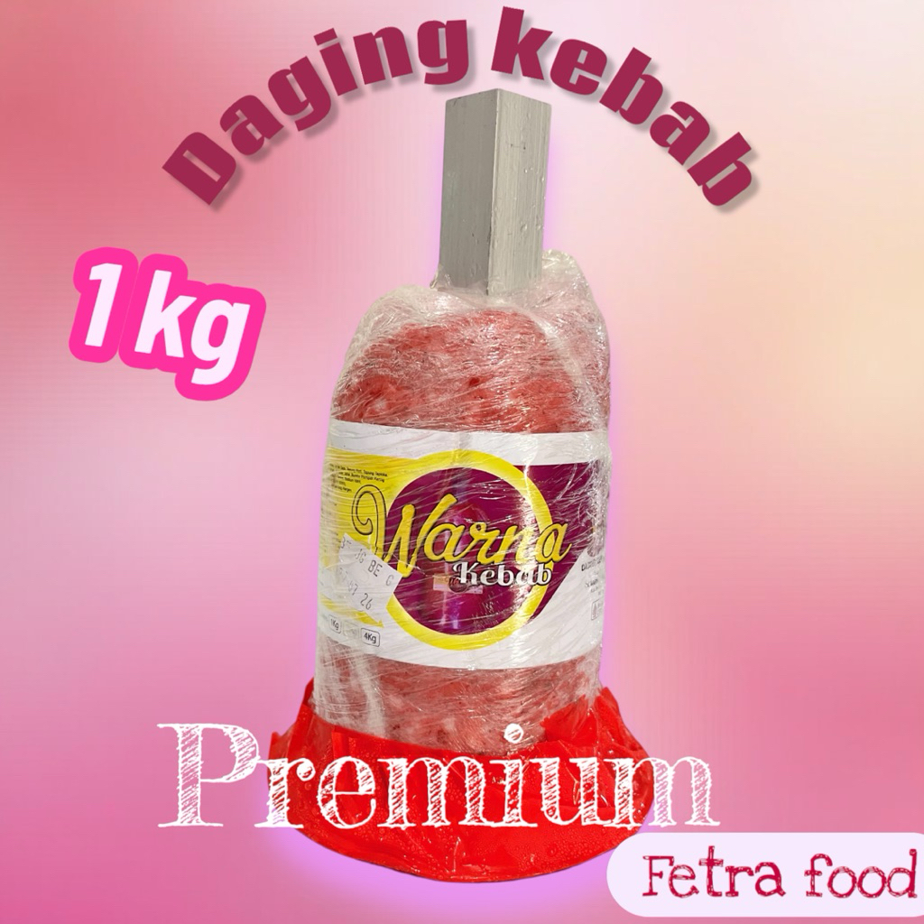 

daging kebab 1 kg+tiang premium warna kebab