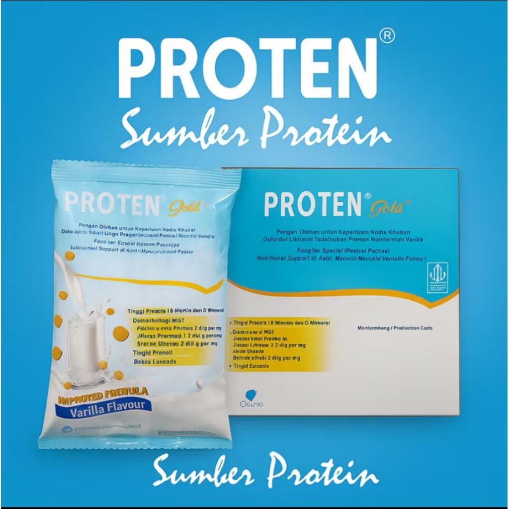 

Proten Gold Susu Tinggi Protein Rasa Vanila Box Isi 20 Sch Exp 2027