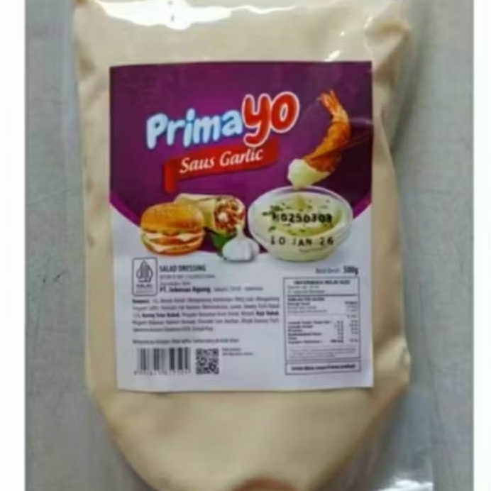 

Primayo Saus Garlic 500gram Halal