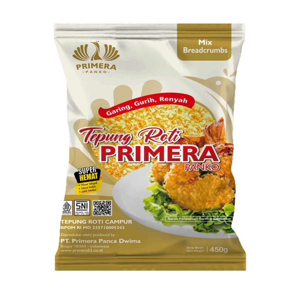 

PRIMERA PANKO Tepung Roti Econo Mix/Campur 450gr
