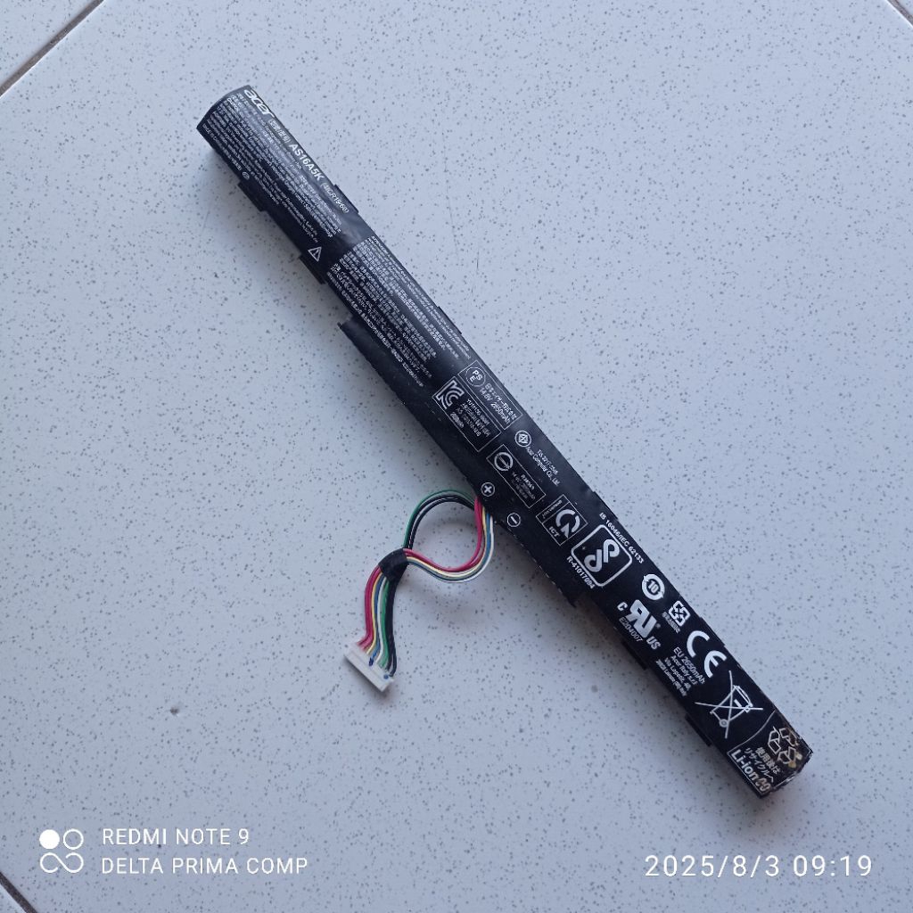Baterai laptop acer aspire ES1-432 AS16A5K