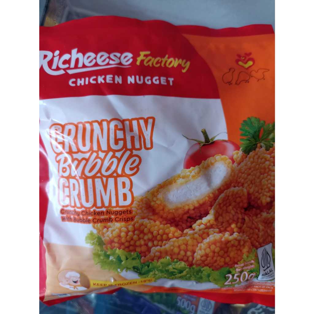 

Richese Factory Chicken Nugget Cruncy Bubble Crumb 250g / Richese Factory Nuggets