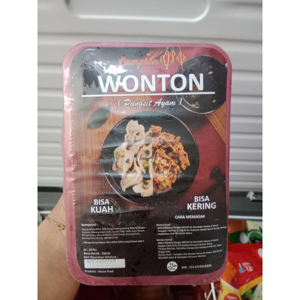 

lampion wonton ayam isi 10 pcs 250gr