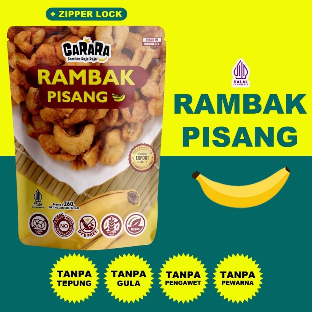 

Rambak Pisang Carara 260gr Zipper Lock