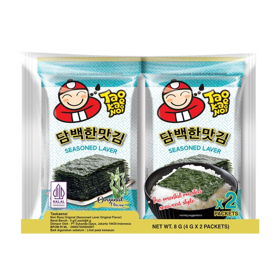 

Tao Kae Noi Seasoned Laver Original 2s @ 4gr in Elegant Packaging