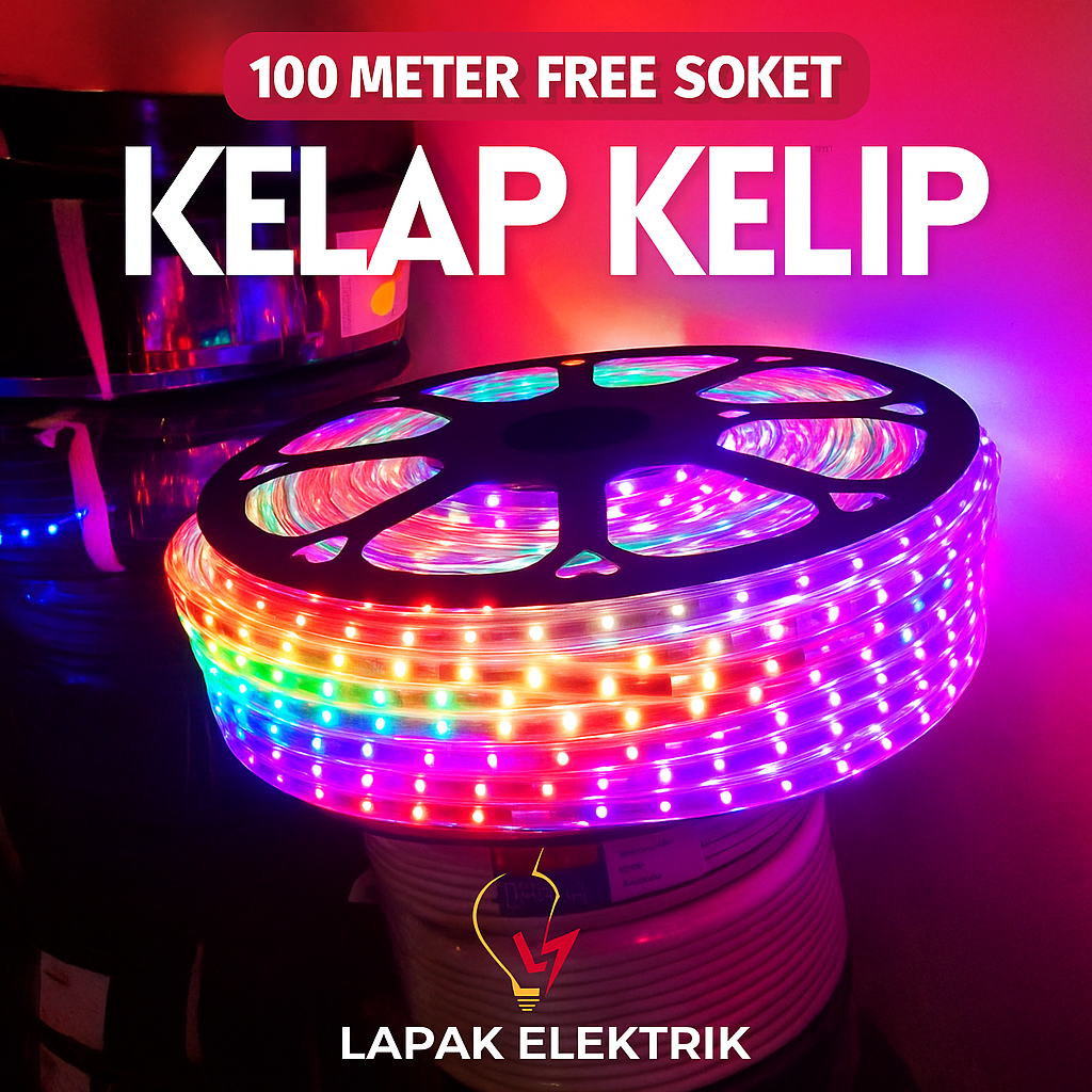 Lampu Led Natal 100 50 20 10 Meter Kelap Kelip Warna Warni Outdoor Led Selang Strip RGB Waterproof