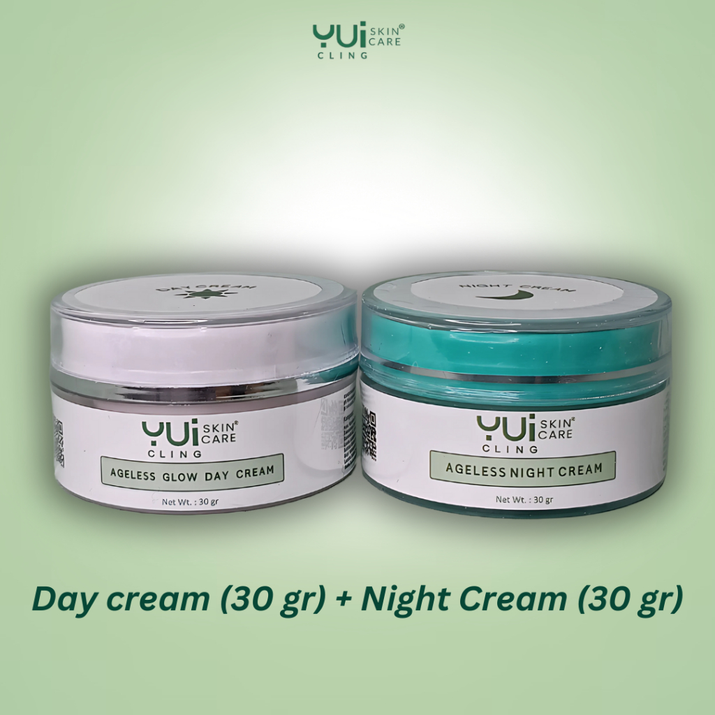 YUI-Cling Ageless Glow Day Cream 30 gr + Ageless Night Cream 30 gr
