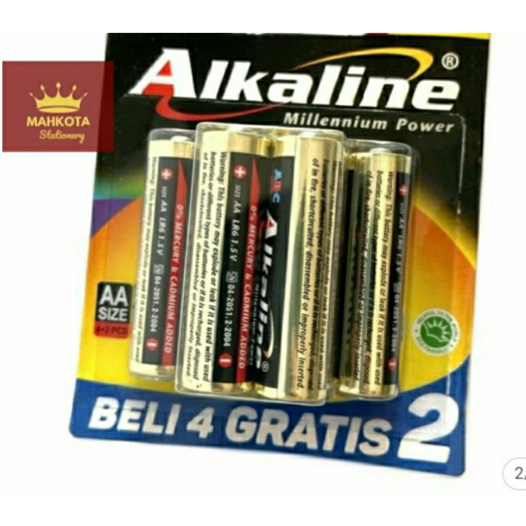 Baterai ABC Alkaline AA 4B+2/Baterai ABC ALKALINE