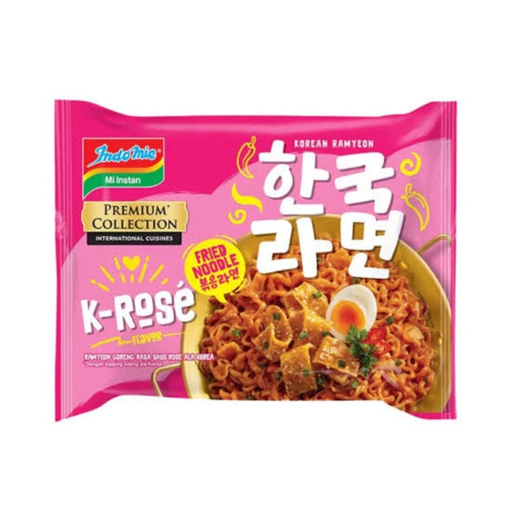 

Indomie Goreng Korean Ramyeon K-Rose Rasa Saus Korea 85gr