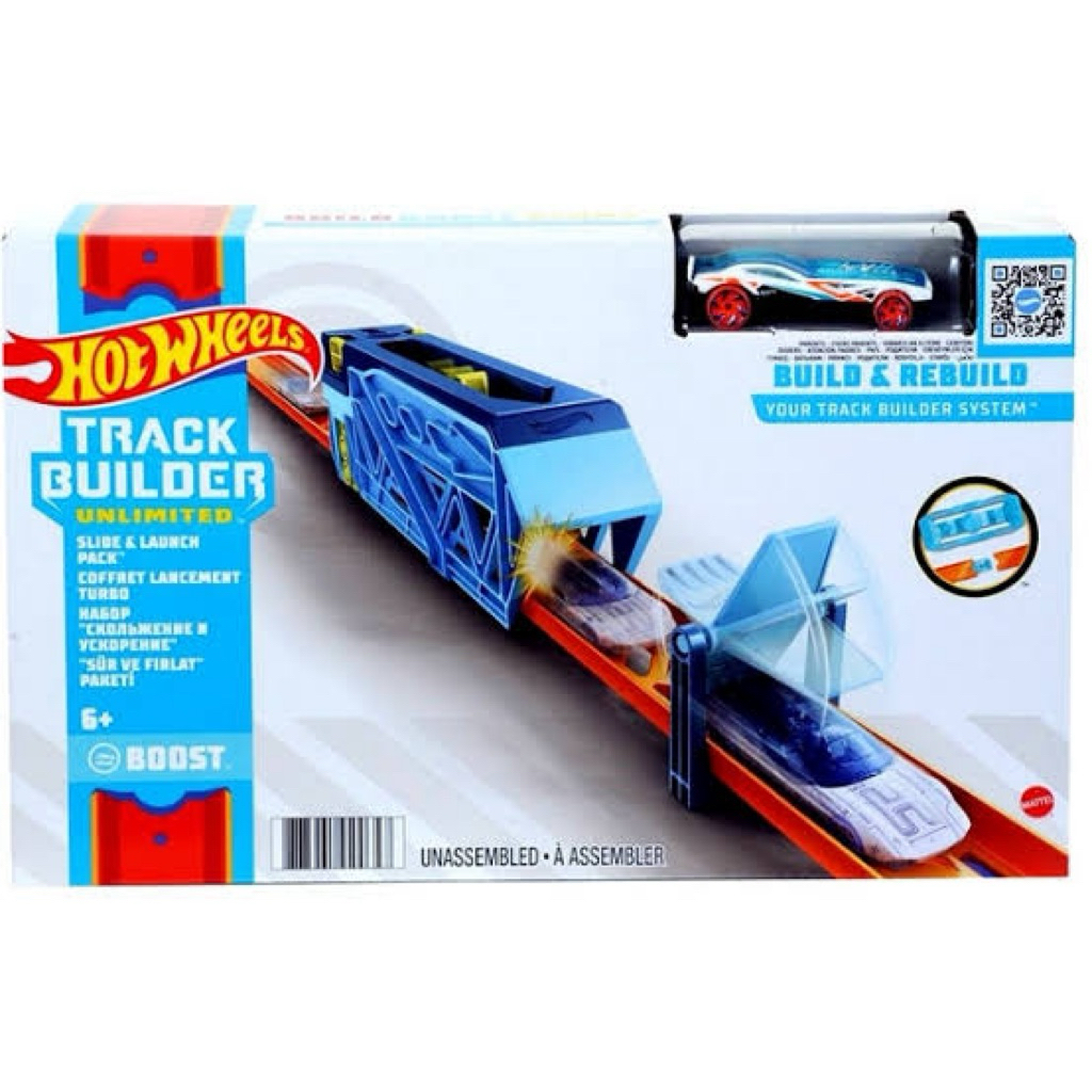 HotWheels Track Builder Slide and Launch Pack Diecast City Action Blaze Blast Battle Exploding Fuel 