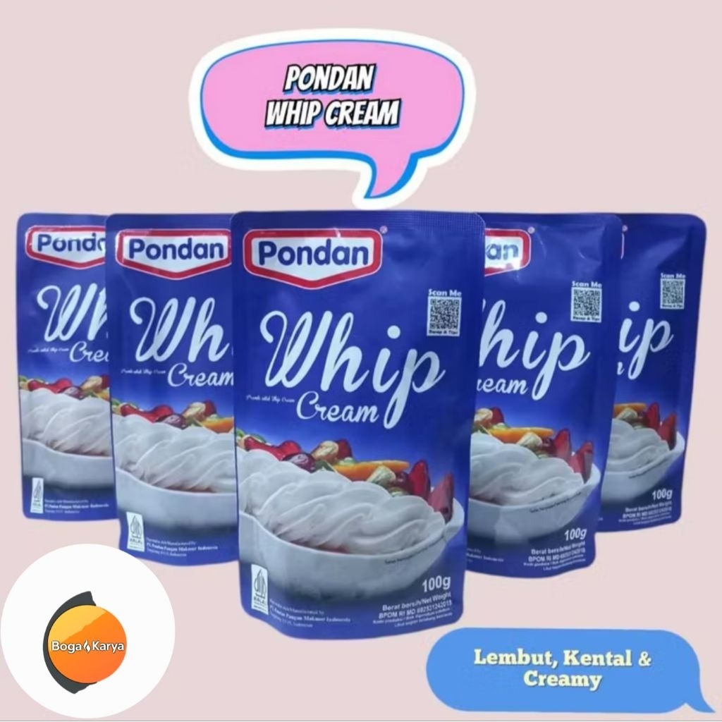 

Pondan whip cream 100 gram