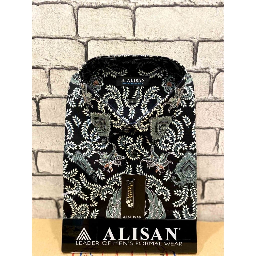 Alisan Batik Daun Gandum Lengan Pendek Reguler Jumbo