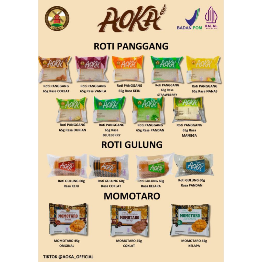 

AOKA SANDWICH 65gr MIX ecer 2500