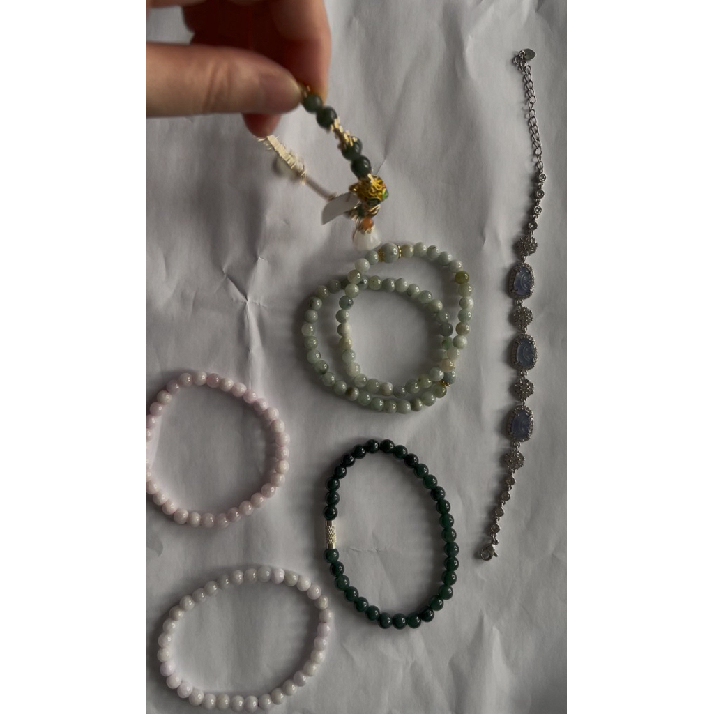Gelang batu burma giok type A natural jade