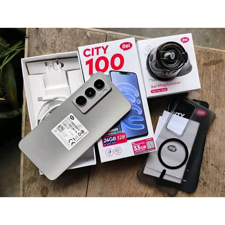 Handphone Itel City 100 RAM 128+2 (8+16GB) - Big Battery 5200mAh -6,75' 90Hz High Brightness Display