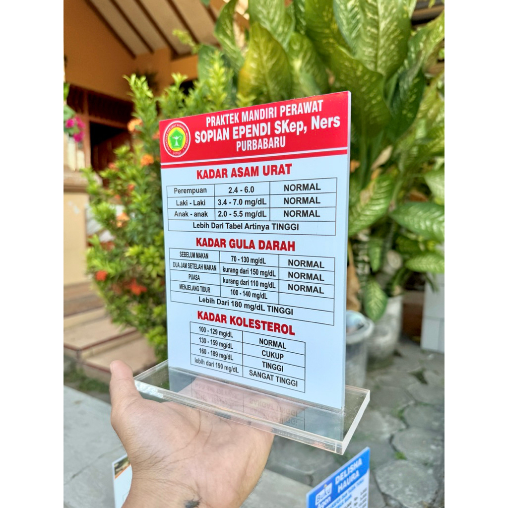 

PAPAN AKRILIK KESEHATAN BISA REQUEST / CUSTOM NAMA UKURAN 15x20cm