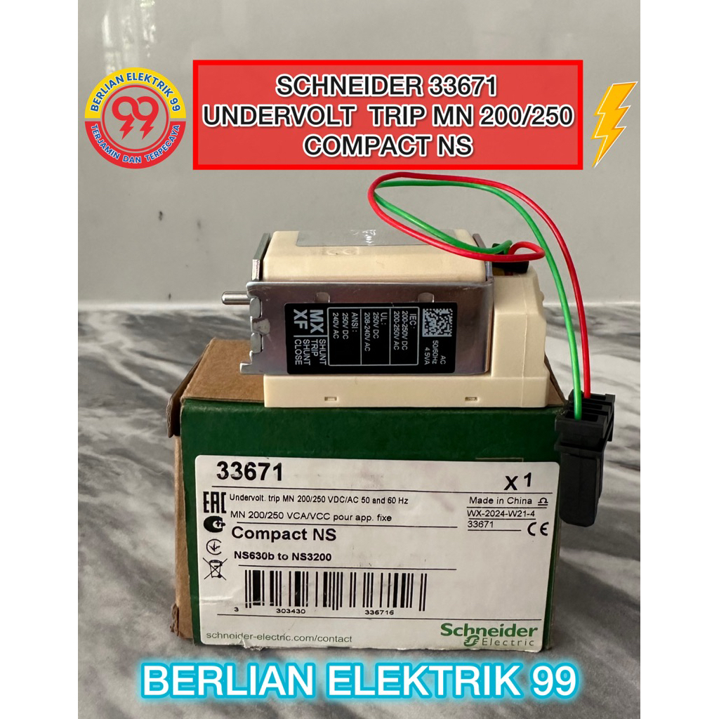 UVR UVT MN 33671 under voltage release Schneider