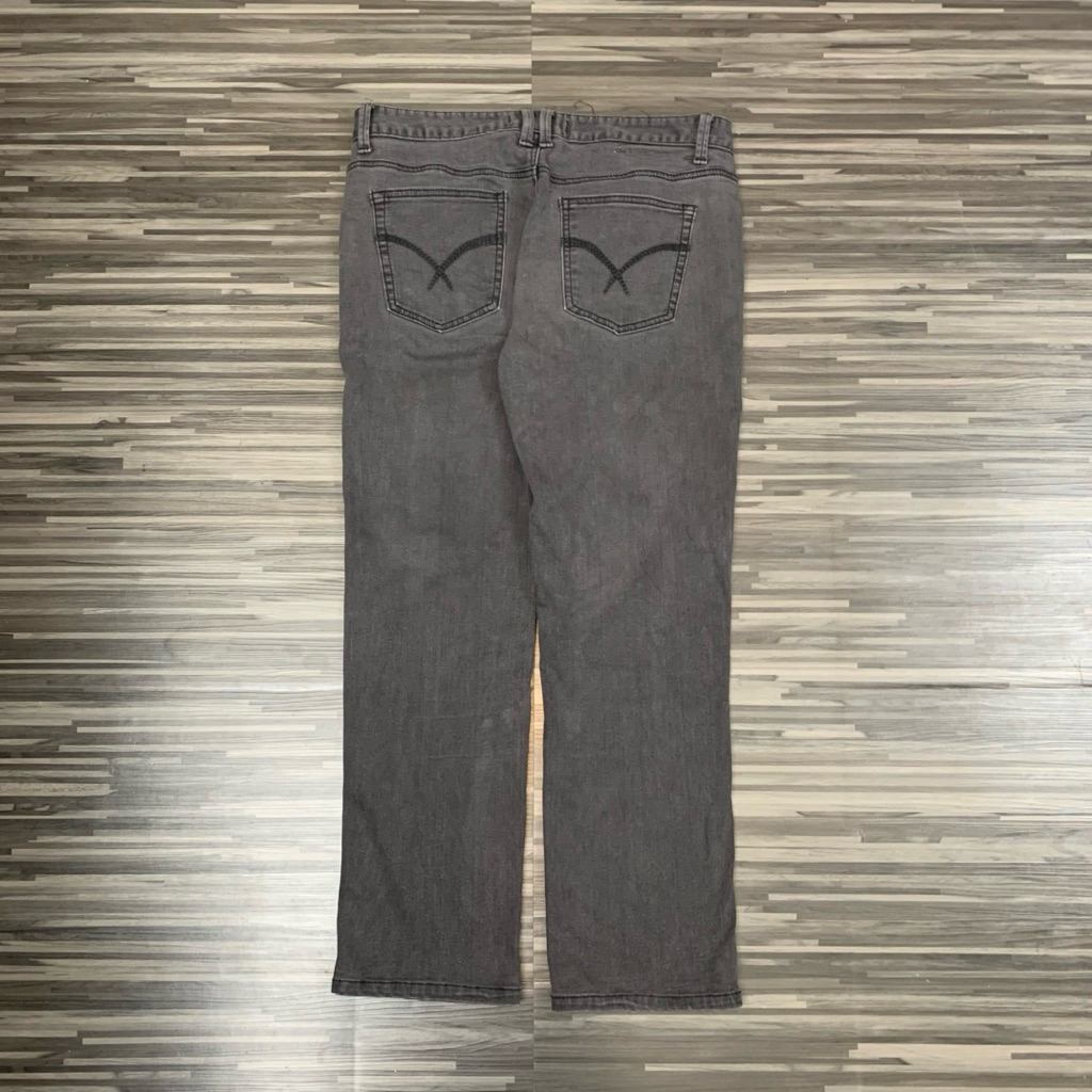 celana panjang denim pants FUBU jeans stretch blackwash second original