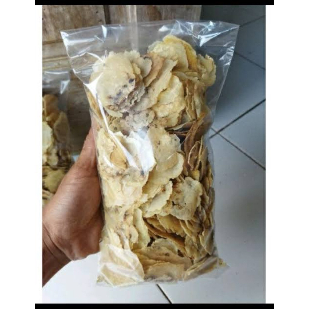 

emping bs 500 gram mentah/ emping rijek