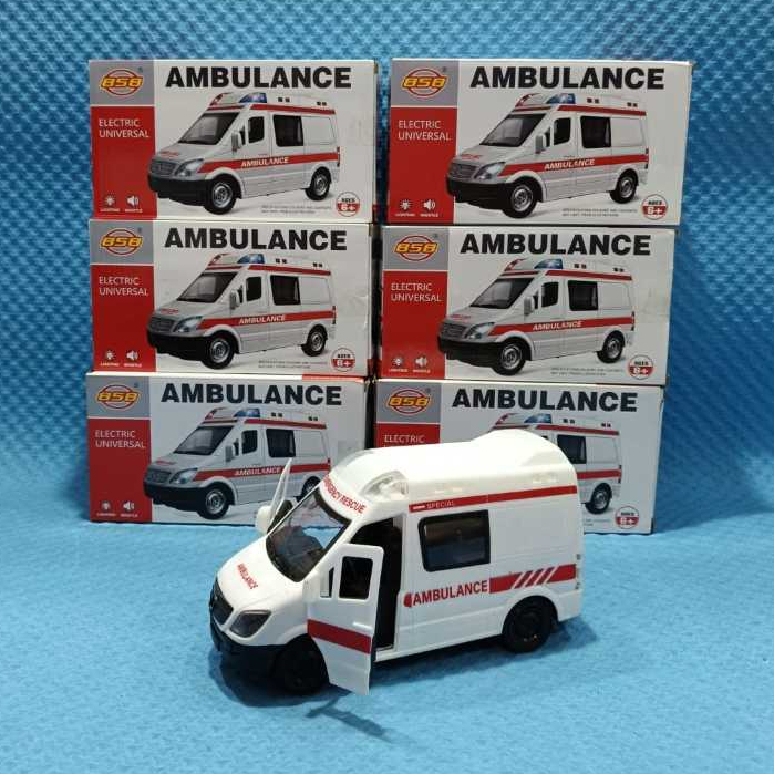 Mainan Mobil Ambulance 858 / Mobil Ambulance Lampu dan Musik