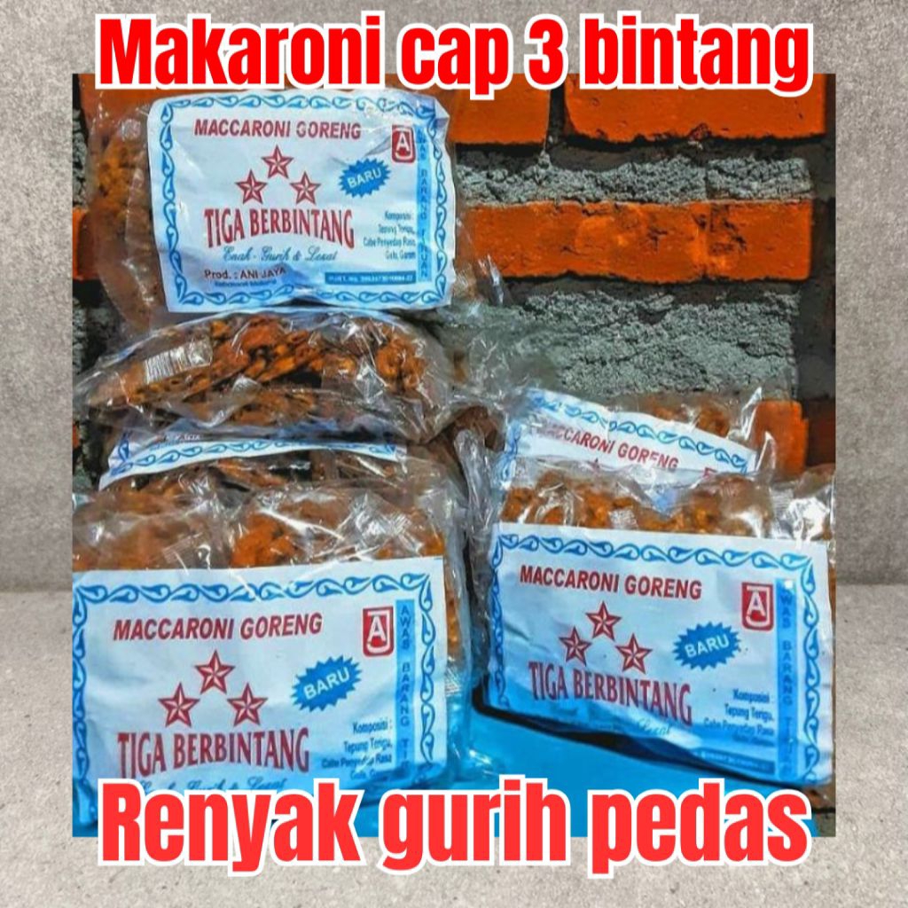 

Makaroni jadul cap tiga bintang (isi 20 pcs)