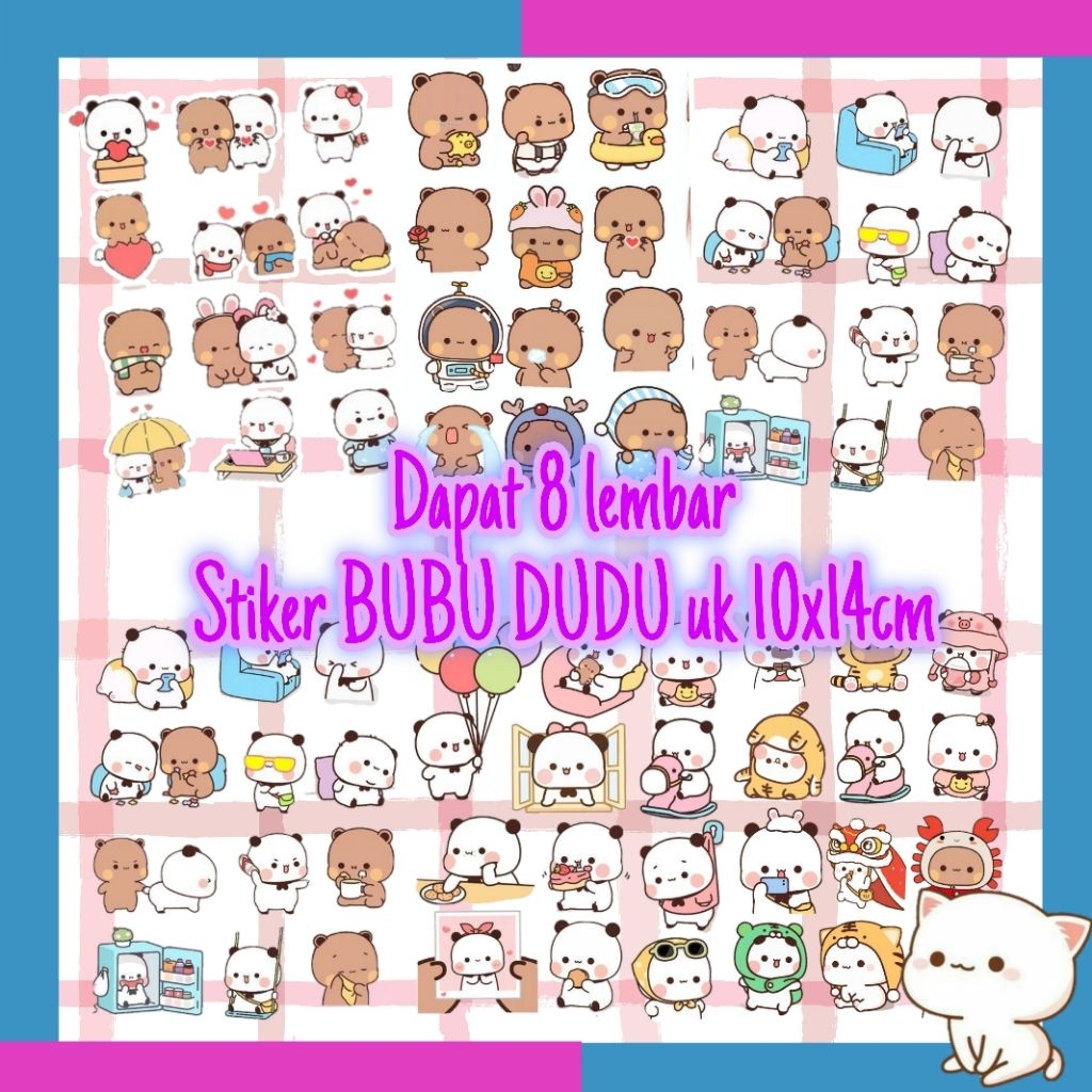 

Stiker bubu dudu isi 8 lembar | stiker Hiasan Diary Laptop Buku Scrapbook Journal