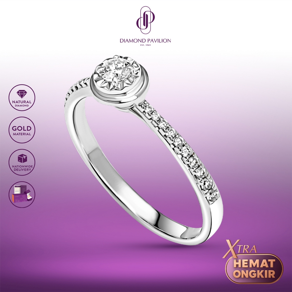 Diamond Pavilion Cincin Emas Batu Berlian Akiya Ring